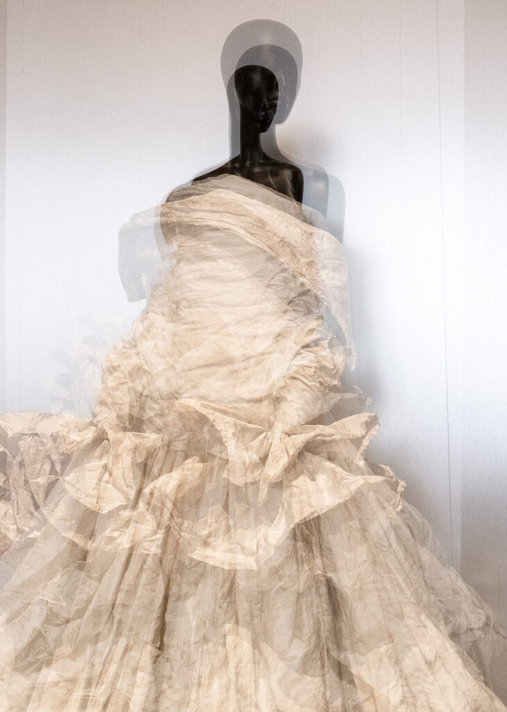 Cream gown by Charles de Vilmorin